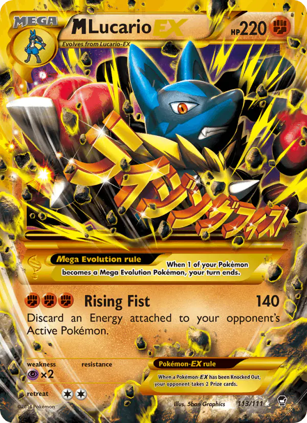 Carta M Lucario EX 113/111 de Furious Fists