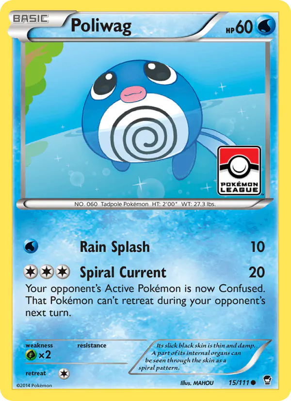 Carta Poliwag 15/111 de Furious Fists