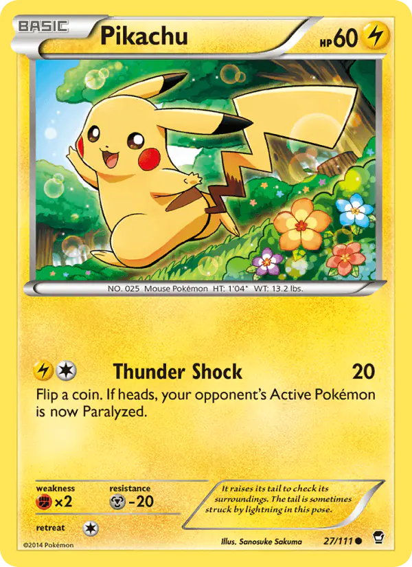 Carta Pikachu 27/111 de Furious Fists