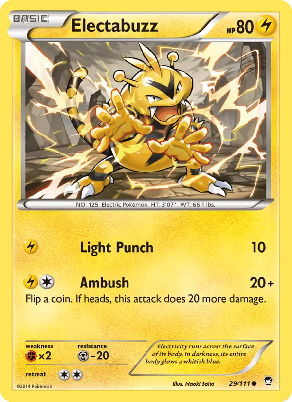 Carta Electabuzz 29/111 de Furious Fists
