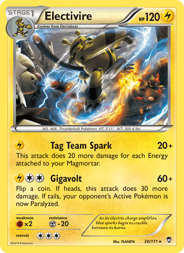 Carta Electivire 30/111 de Furious Fists