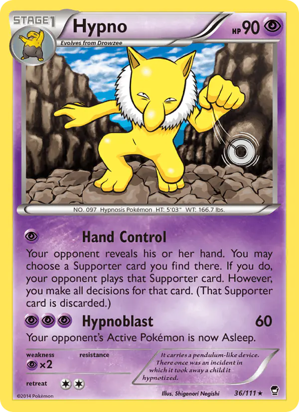 Carta Hypno 36/111 de Furious Fists