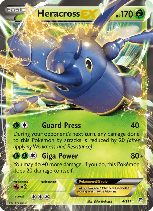 Carta Heracross EX 4/111 de Furious Fists