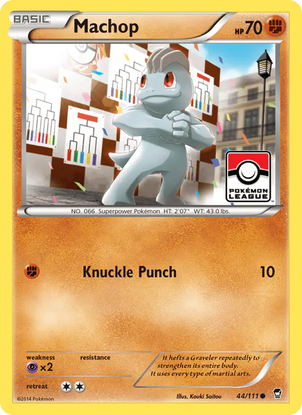 Carta Machop 44/111 de Furious Fists