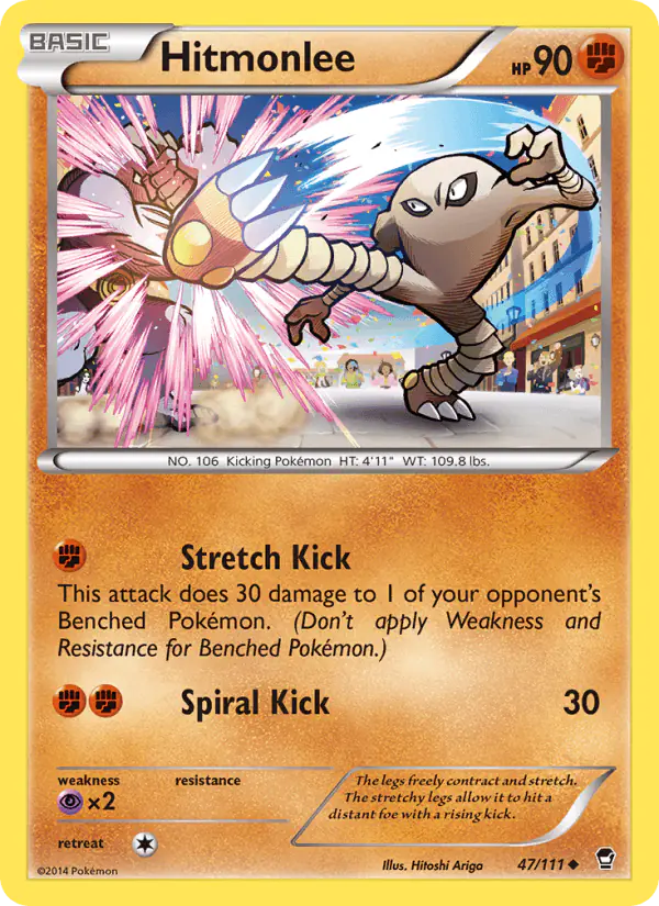 Carta Hitmonlee 47/111 de Furious Fists