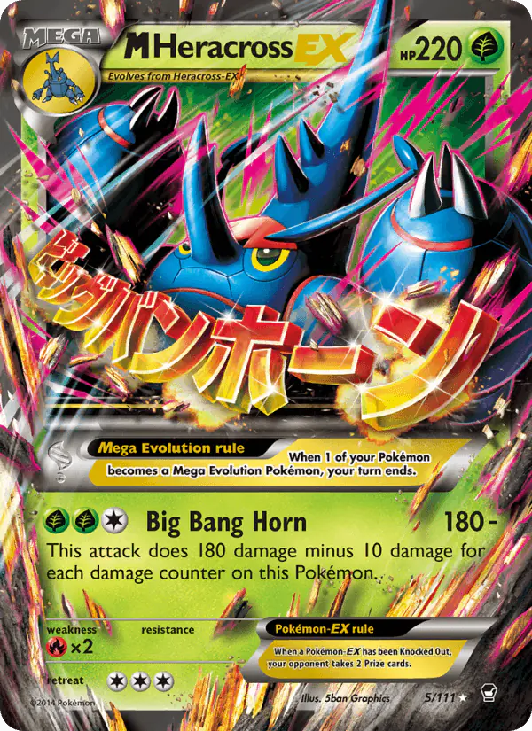 Carta M Heracross EX 5/111 de Furious Fists