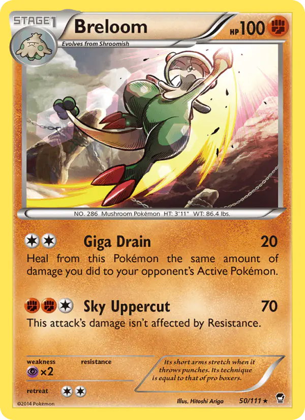 Carta Breloom 50/111 de Furious Fists