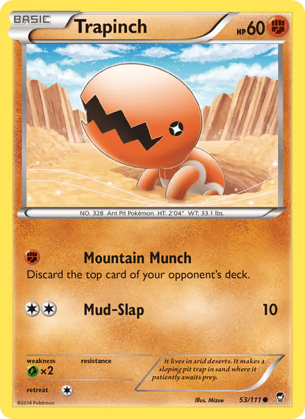 Carta Trapinch 53/111 de Furious Fists