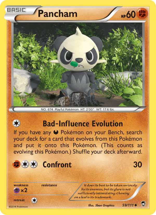 Carta Pancham 59/111 de Furious Fists