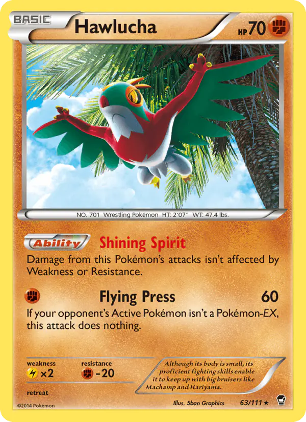Carta Hawlucha 63/111 de Furious Fists