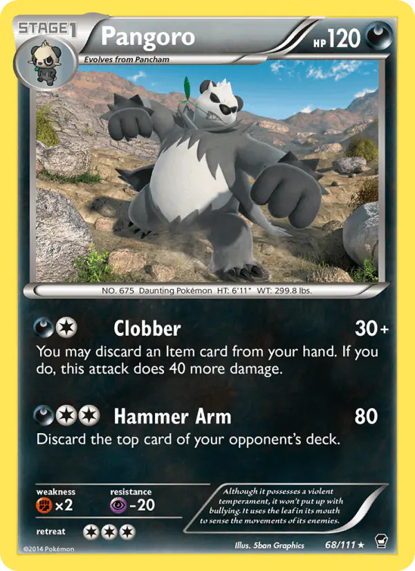 Carta Pangoro 68/111 de Furious Fists
