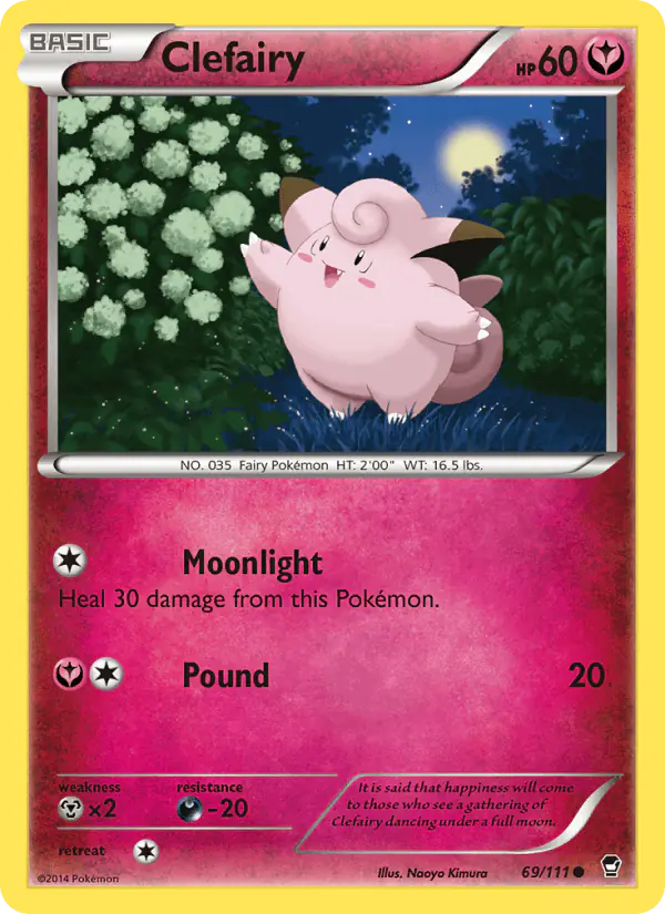 Carta Clefairy 69/111 de Furious Fists