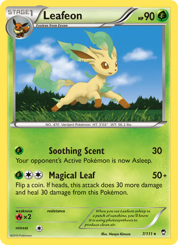 Carta Leafeon 7/111 de Furious Fists