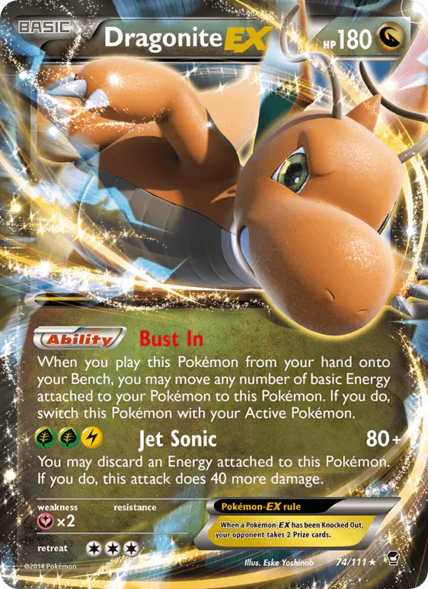 Carta Dragonite EX 74/111 de Furious Fists