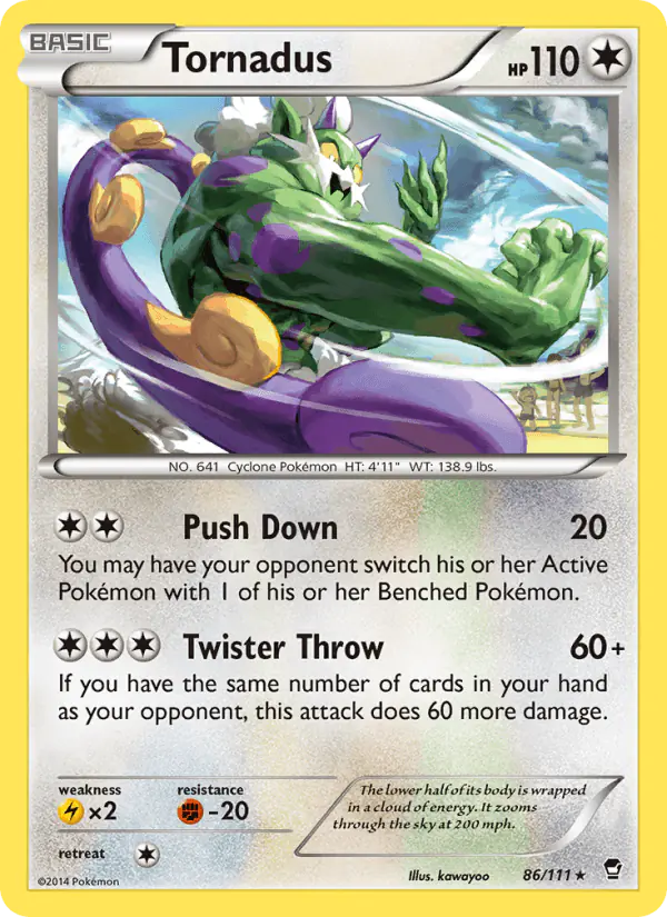 Carta Tornadus 86/111 de Furious Fists