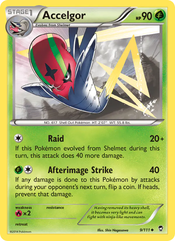 Carta Accelgor 9/111 de Furious Fists