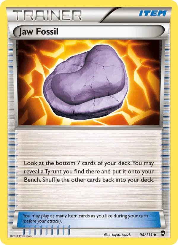 Carta Jaw Fossil 94/111 de Furious Fists