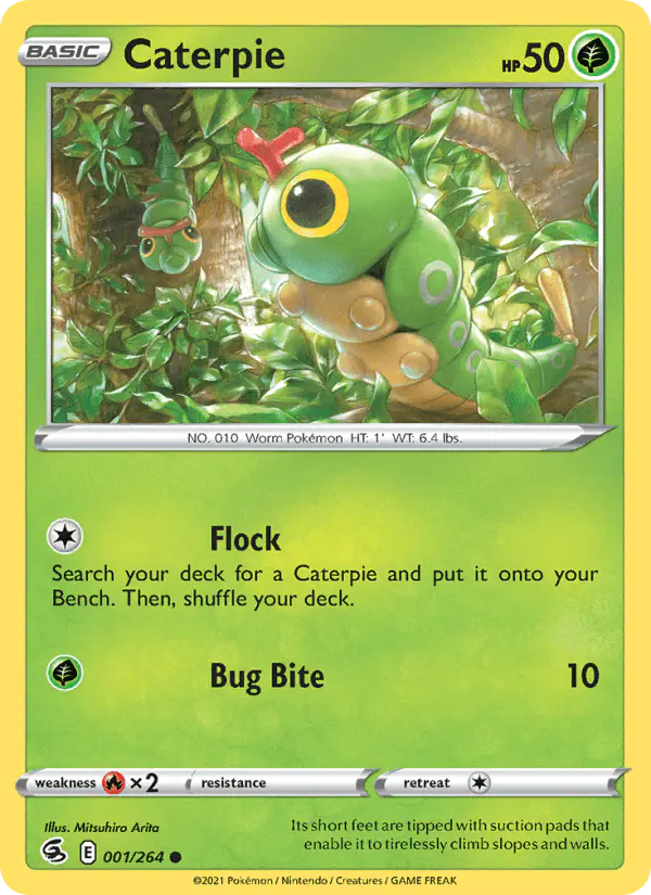 Carta Caterpie 001/264 de Fusion Strike
