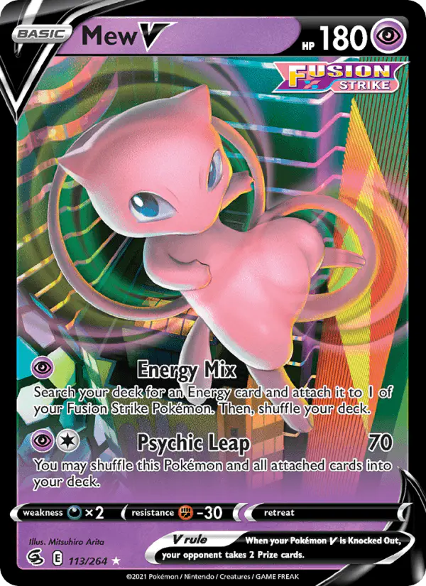 Carta Mew V 113/264 de Fusion Strike
