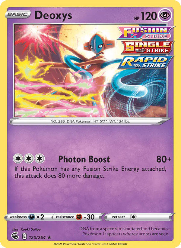 Carta Deoxys 120/264 de Fusion Strike