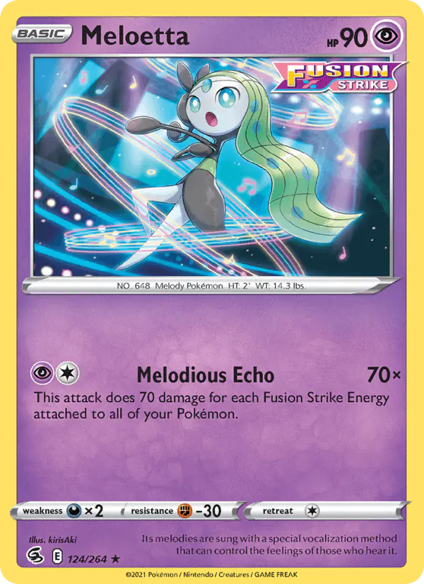 Carta Meloetta 124/264 de Fusion Strike