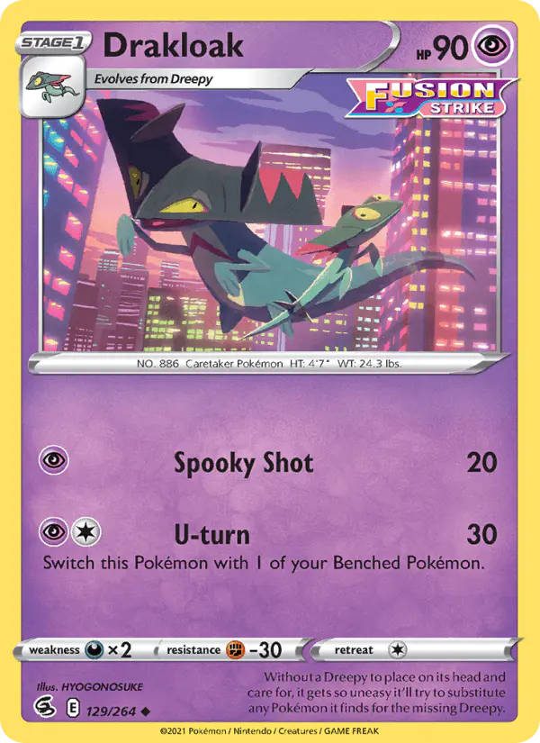 Carta Drakloak 129/264 de Fusion Strike