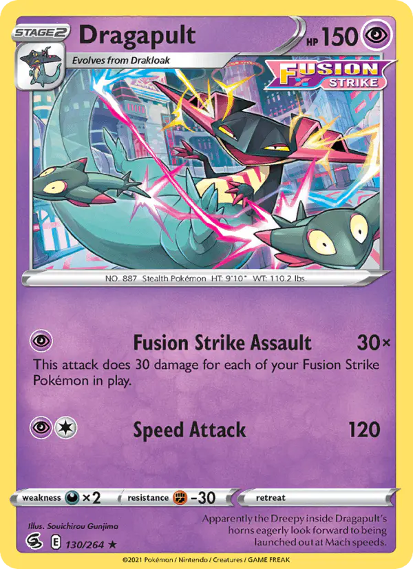 Carta Dragapult 130/264 de Fusion Strike
