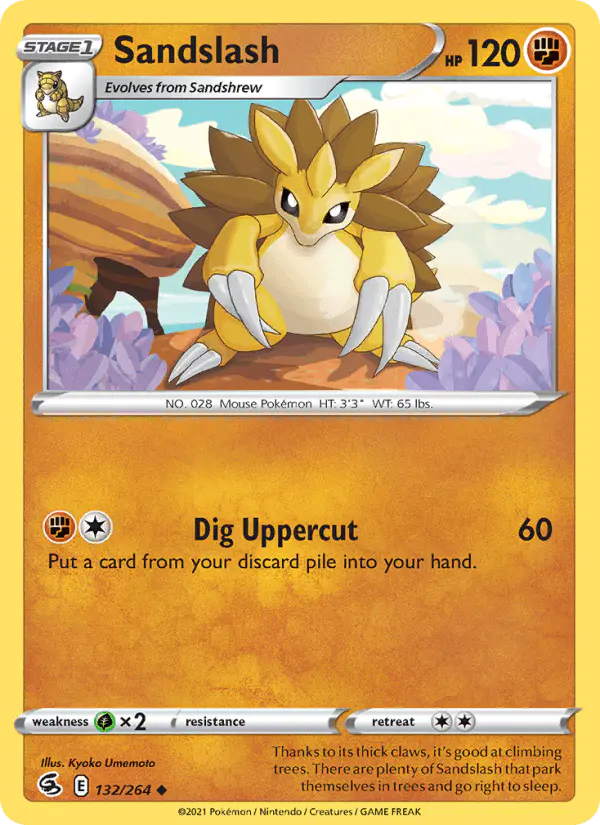 Carta Sandslash 132/264 de Fusion Strike