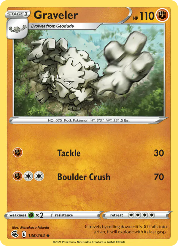 Carta Graveler 136/264 de Fusion Strike