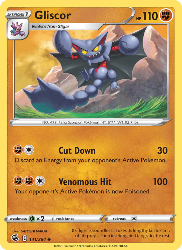 Carta Gliscor 141/264 de Fusion Strike