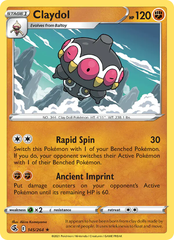 Carta Claydol 145/264 de Fusion Strike