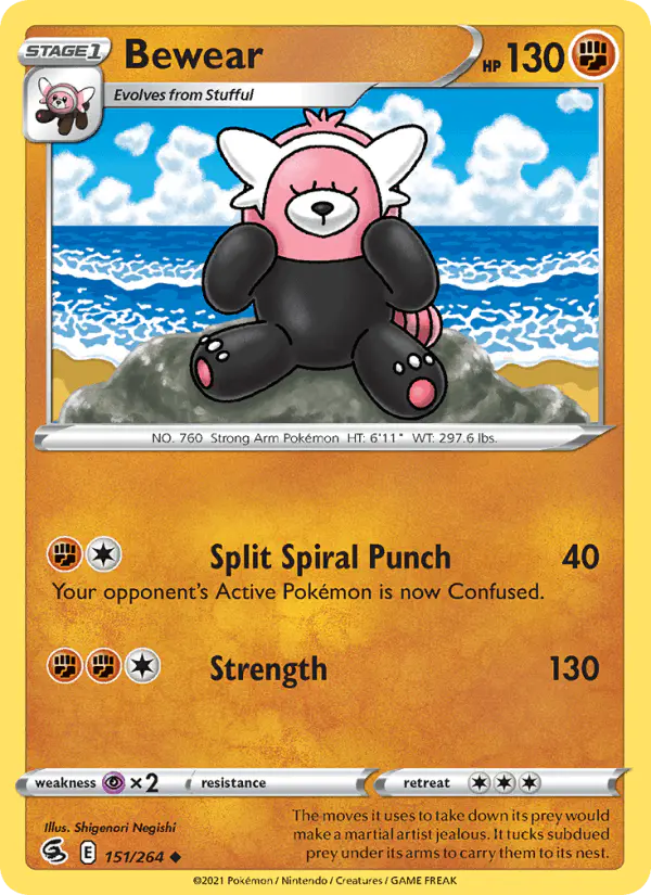 Carta Bewear 151/264 de Fusion Strike