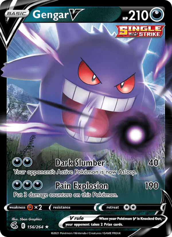 Carta Gengar V 156/264 de Fusion Strike