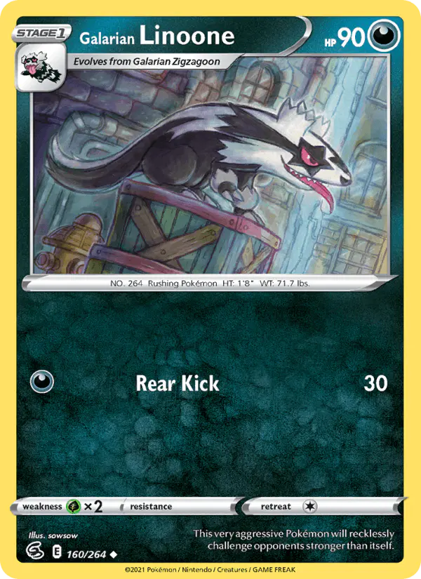 Carta Galarian Linoone 160/264 de Fusion Strike