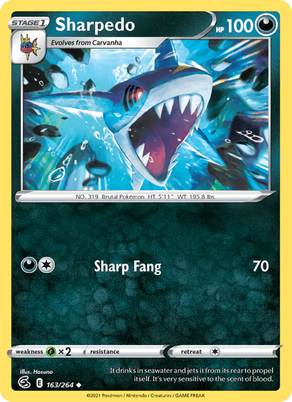 Carta Sharpedo 163/264 de Fusion Strike