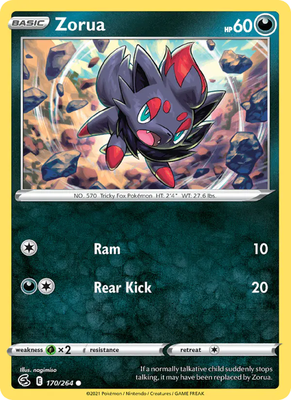 Carta Zorua 170/264 de Fusion Strike