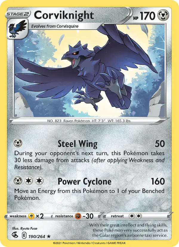 Carta Corviknight 190/264 de Fusion Strike
