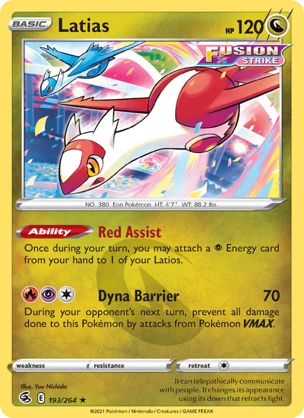 Carta Latias 193/264 de Fusion Strike
