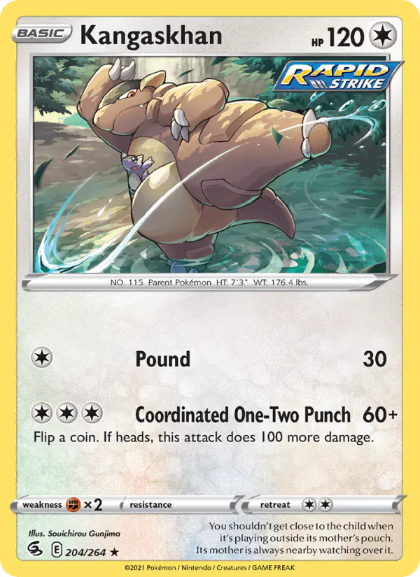 Carta Kangaskhan 204/264 de Fusion Strike