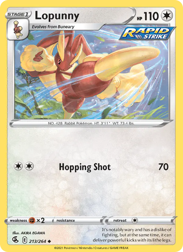 Carta Lopunny 213/264 de Fusion Strike