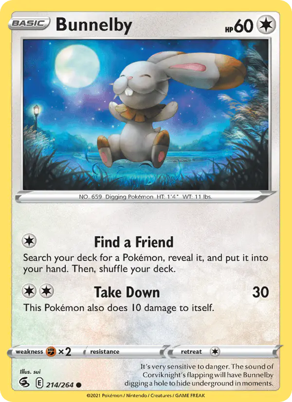 Carta Bunnelby 214/264 de Fusion Strike