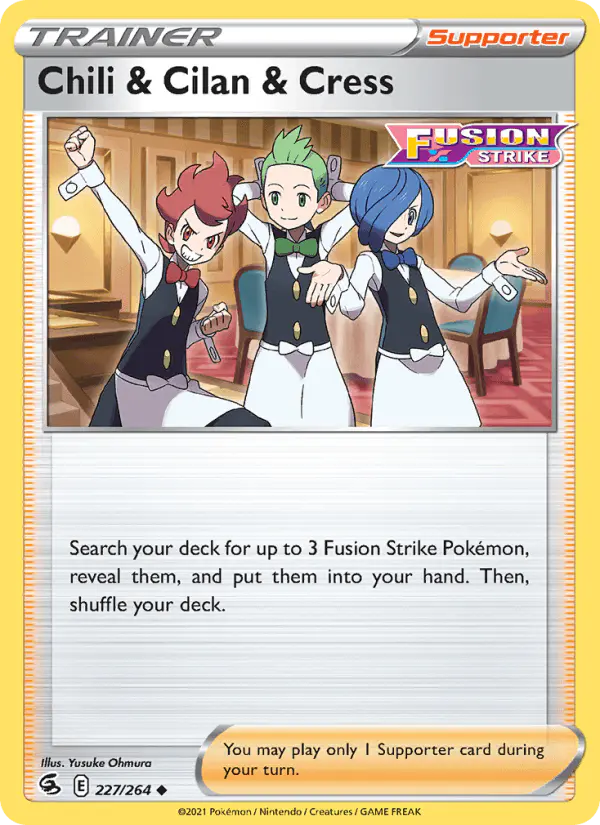 Carta Chili & Cilan & Cress 227/264 de Fusion Strike