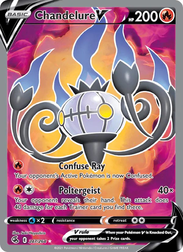 Carta Chandelure V 247/264 de Fusion Strike