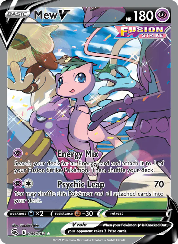 Carta Mew V 251/264 de Fusion Strike