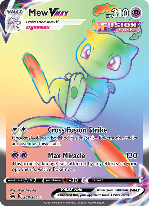 Carta Mew VMAX 268/264 de Fusion Strike