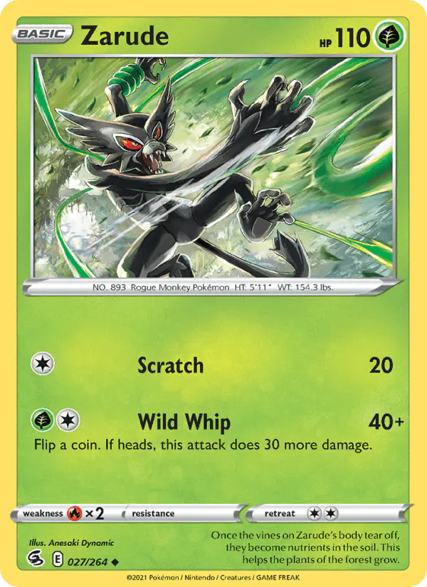 Carta Zarude 027/264 de Fusion Strike