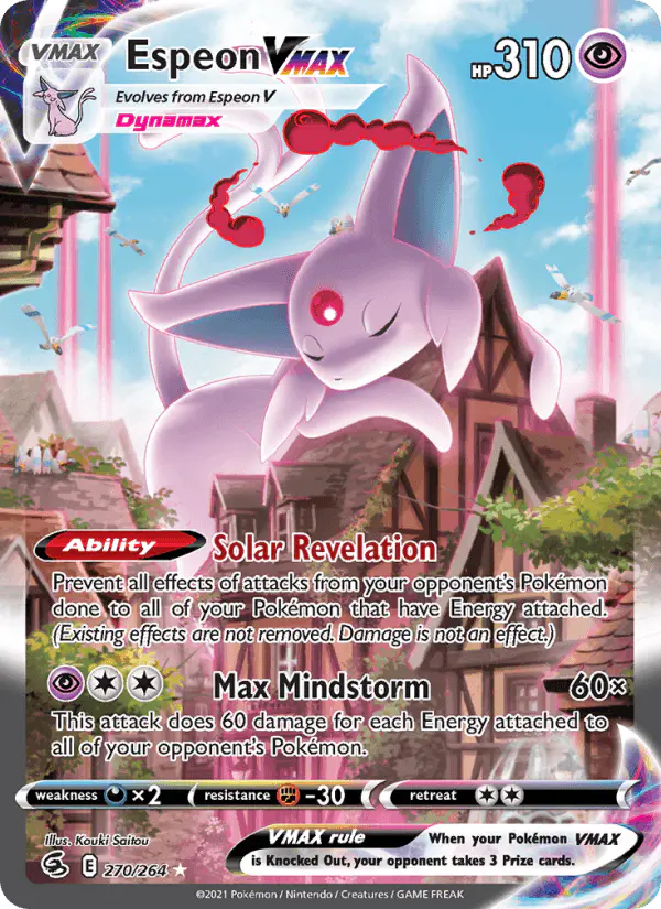 Carta Espeon VMAX 270/264 de Fusion Strike