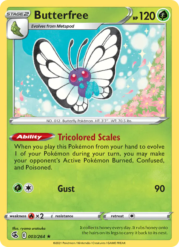 Carta Butterfree 003/264 de Fusion Strike