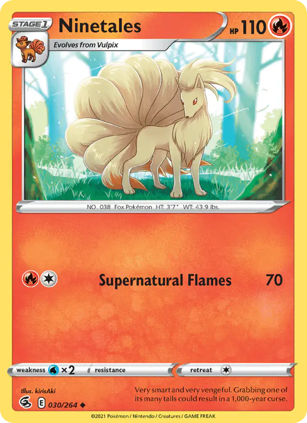 Carta Ninetales 030/264 de Fusion Strike