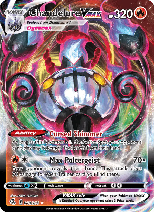 Carta Chandelure VMAX 040/264 de Fusion Strike